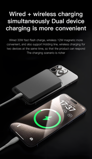 PD20W Magnetische Kabellose Schnelllade-Powerbank 5000/10000mAh Tragbare Powerbank Outdoor Reise-Powerbank Für Apple, Samsung, Huawei