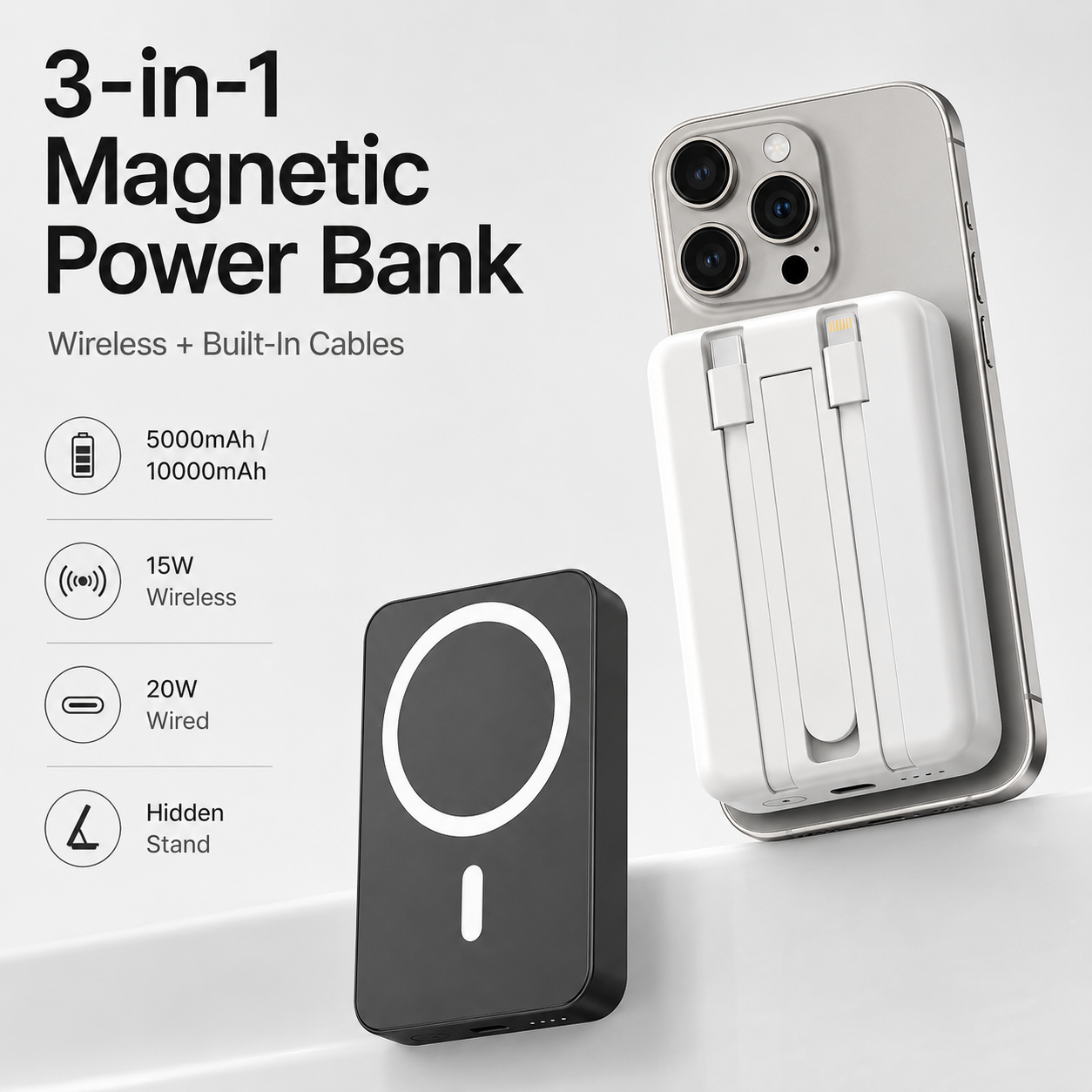 Stand Magnetic Power Bank