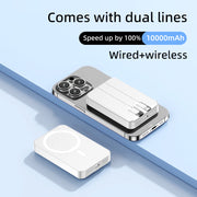 Portable Charger with Built-in Cables and Plug, 10000mAh USB C Power Bank Fast Charging 20W, External Battery Pack Slim, Travel Essentials, for iphone16 15 14 13 Samsung Galaxy iPad