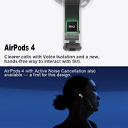 Apple AirPods 4 Wireless Bluetooth Headphones Active Noise Cancellation Powerful H2 Chip Wireless Charging Box Bluetooth 5.3 Waterproof Earphones with Microphone for Apple Samsung Huawei Xiaomi Earphones