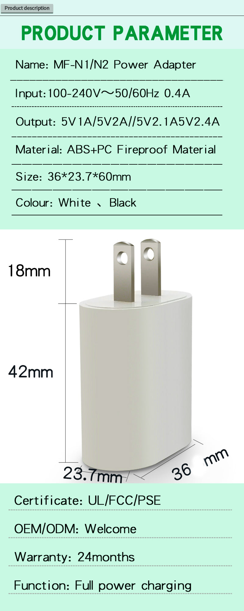 Hersteller liefert 5V 2.4A USB-Wandladegerät Netzteil Schnellladung, AU-Stecker tragbares USB-Telefonladegerät