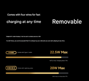 Super fast power bank 50000 mAh 22.5w portable power bank with digital display for outdoor camping, with folding flashlight, For Apple、Samsung、Huawei and other mobile phones