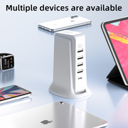 5-in-1 USB Wall Charger – 40W Fast Charging Adapter for Phones, Laptops, Tablets, Game Consoles, Cameras | QC3.0, PD 3.0, Overcharge & Overcurrent Protection, 4 USB + 1 Type-C Port
