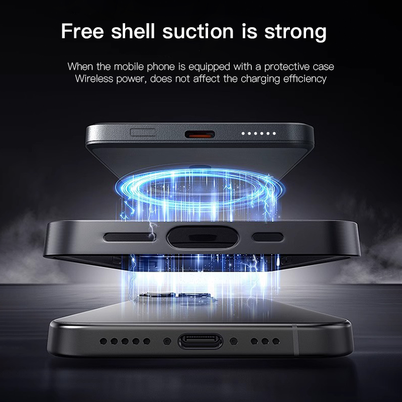 PD20W Magnetische Kabellose Schnelllade-Powerbank 5000/10000mAh Tragbare Powerbank Outdoor Reise-Powerbank Für Apple, Samsung, Huawei