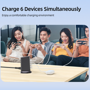 5-in-1 USB Wall Charger – 40W Fast Charging Adapter for Phones, Laptops, Tablets, Game Consoles, Cameras | QC3.0, PD 3.0, Overcharge & Overcurrent Protection, 4 USB + 1 Type-C Port