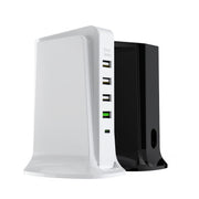 5-in-1 USB Wall Charger – 40W Fast Charging Adapter for Phones, Laptops, Tablets, Game Consoles, Cameras | QC3.0, PD 3.0, Overcharge & Overcurrent Protection, 4 USB + 1 Type-C Port