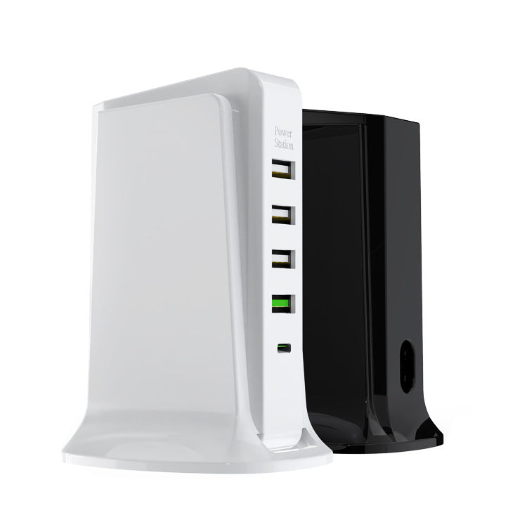 5-in-1 USB Wall Charger – 40W Fast Charging Adapter for Phones, Laptops, Tablets, Game Consoles, Cameras | QC3.0, PD 3.0, Overcharge & Overcurrent Protection, 4 USB + 1 Type-C Port