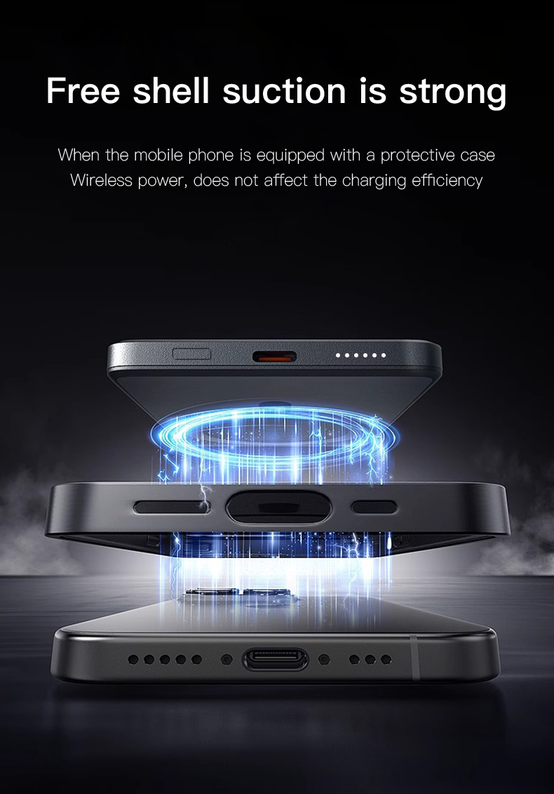 PD20W Magnetische Kabellose Schnelllade-Powerbank 5000/10000mAh Tragbare Powerbank Outdoor Reise-Powerbank Für Apple, Samsung, Huawei