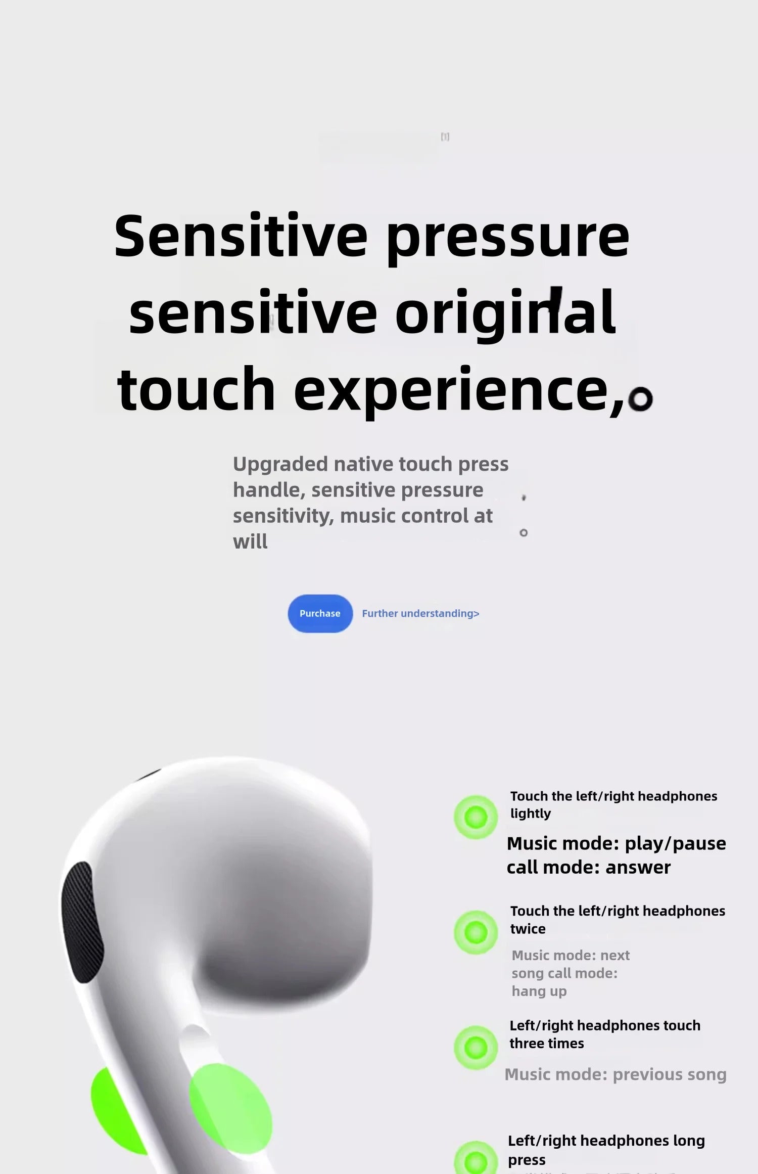 Apple AirPods Pro 4nd Generation USB‑CTWS True Wireless Earbuds Stereo Headphones Outdoor Sports Earphones 5.3 IPX5 Waterproof Earphones for Android iOS with Charging Case HD Music Quality Earphones Sports Earphones Long Battery Life