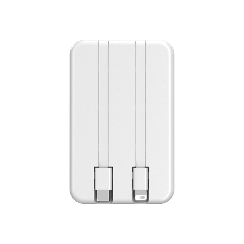 Portable Charger with Built-in Cables and Plug, 10000mAh USB C Power Bank Fast Charging 20W, External Battery Pack Slim, Travel Essentials, for iphone16 15 14 13 Samsung Galaxy iPad