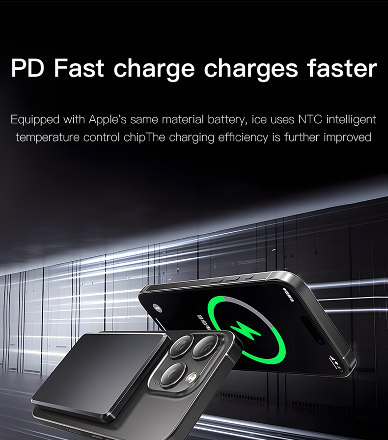 PD20W Magnetische Kabellose Schnelllade-Powerbank 5000/10000mAh Tragbare Powerbank Outdoor Reise-Powerbank Für Apple, Samsung, Huawei