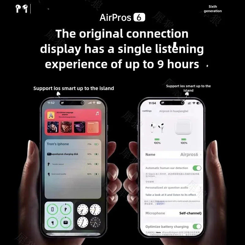 Apple AirPods Pro 4nd Generation USB‑CTWS True Wireless Earbuds Stereo Headphones Outdoor Sports Earphones 5.3 IPX5 Waterproof Earphones for Android iOS with Charging Case HD Music Quality Earphones Sports Earphones Long Battery Life